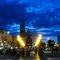 Plazuela Hidalgo y Catedral de noche